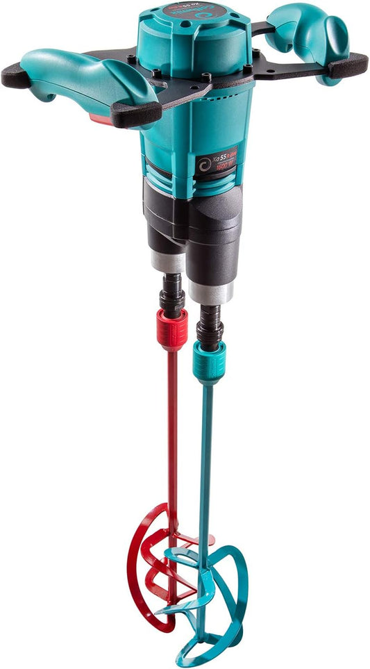 Portable Concrete Mixing Drill with Double Action Mixing & HEXAFIX Paddle Connection